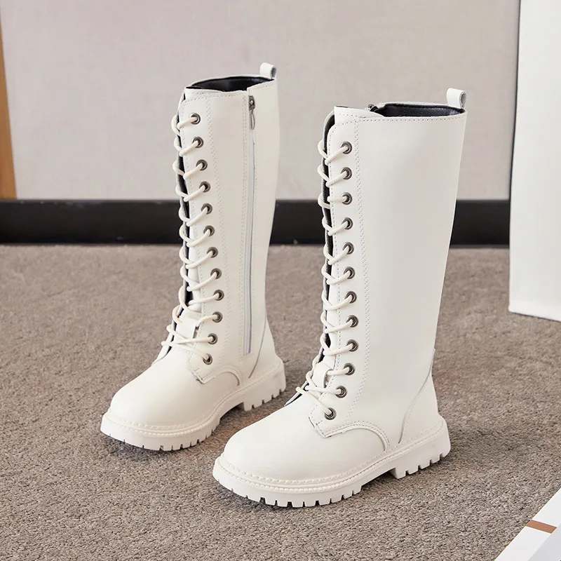 Autumn New Girls Long Boots High Single Boots Princess Pu
