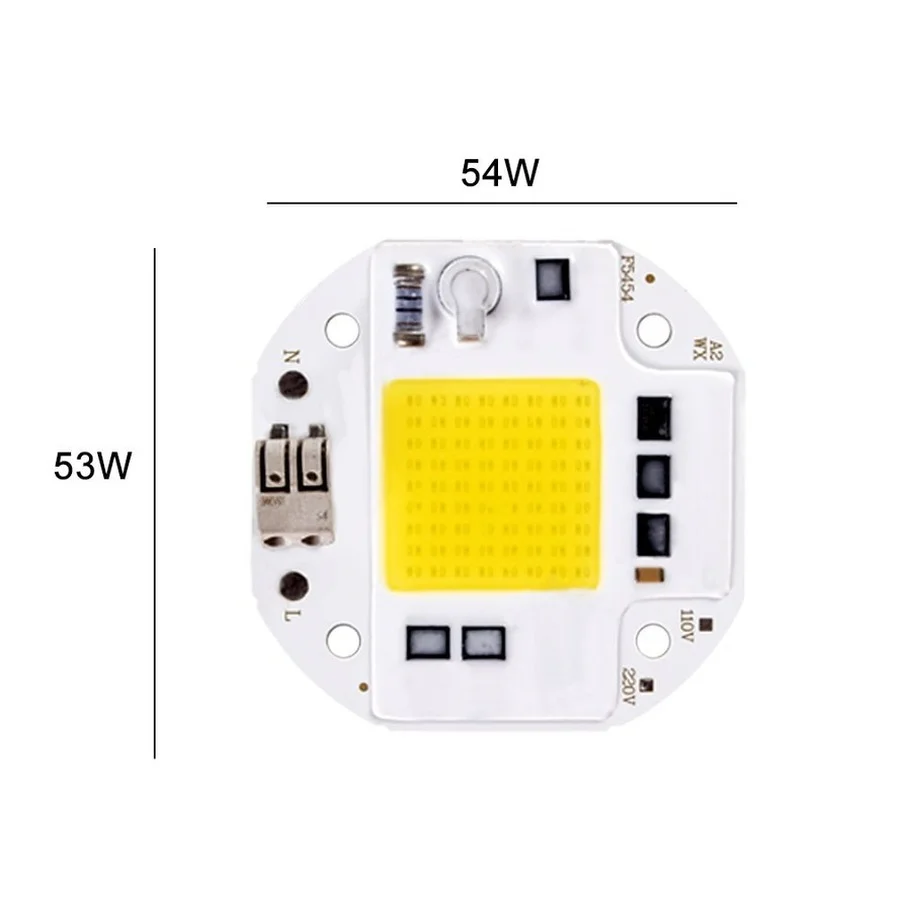 용접 무료 50W 70W 100W COB LED 칩 스포트라이트 투광 조명 220V 110V 통합 LED 빛 구슬 알루미늄 F5454 흰색 따뜻한