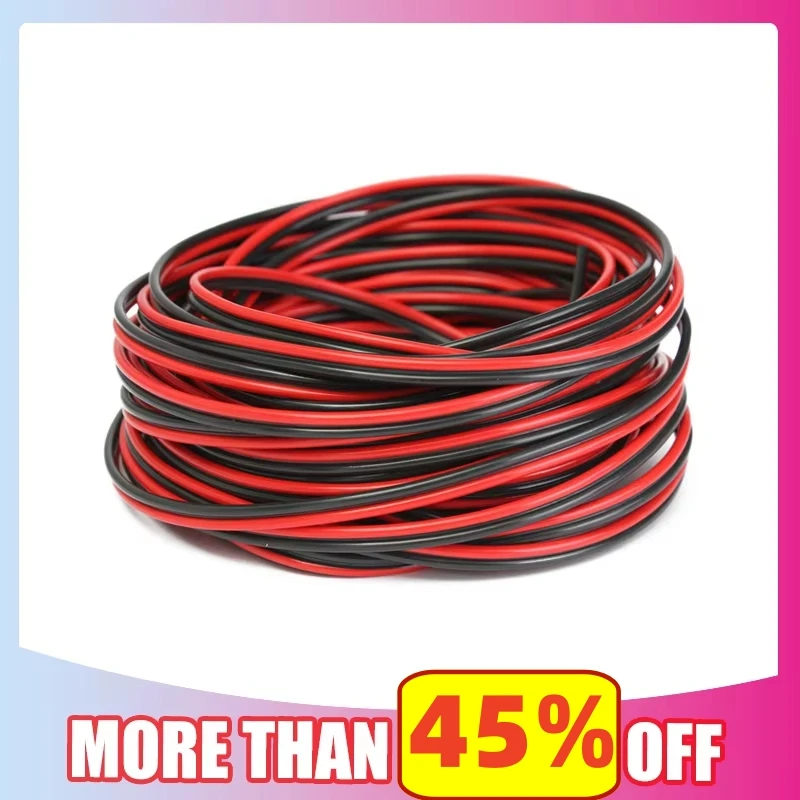 Premium Red and Black Speaker Cable - High-Performance Audio Core Wire with Tinned Copper (Available in 5m/10m Lengths)