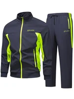 Ensemble deux pièces homme printemps-automne : sweat à capuche et pantalon décontracté multi-poches pour activités de plein air 5