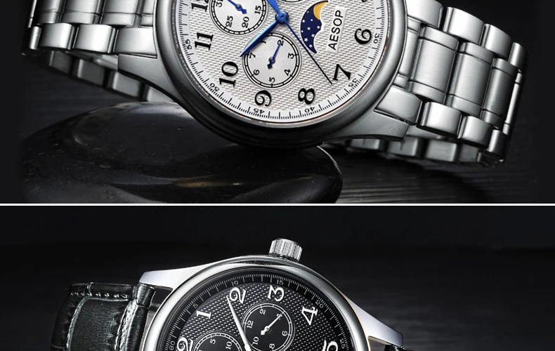 AESOP Fashion Men Watch Auto Date Display Sapphire Crystal Quartz Wristwatch Luxury Brand Waterproof Men Watch Relogio Masculino