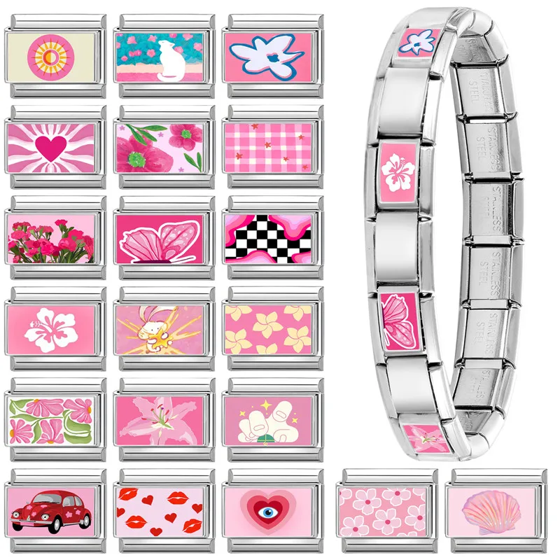 Italian Charm Fitness Bracelet Stainless Steel