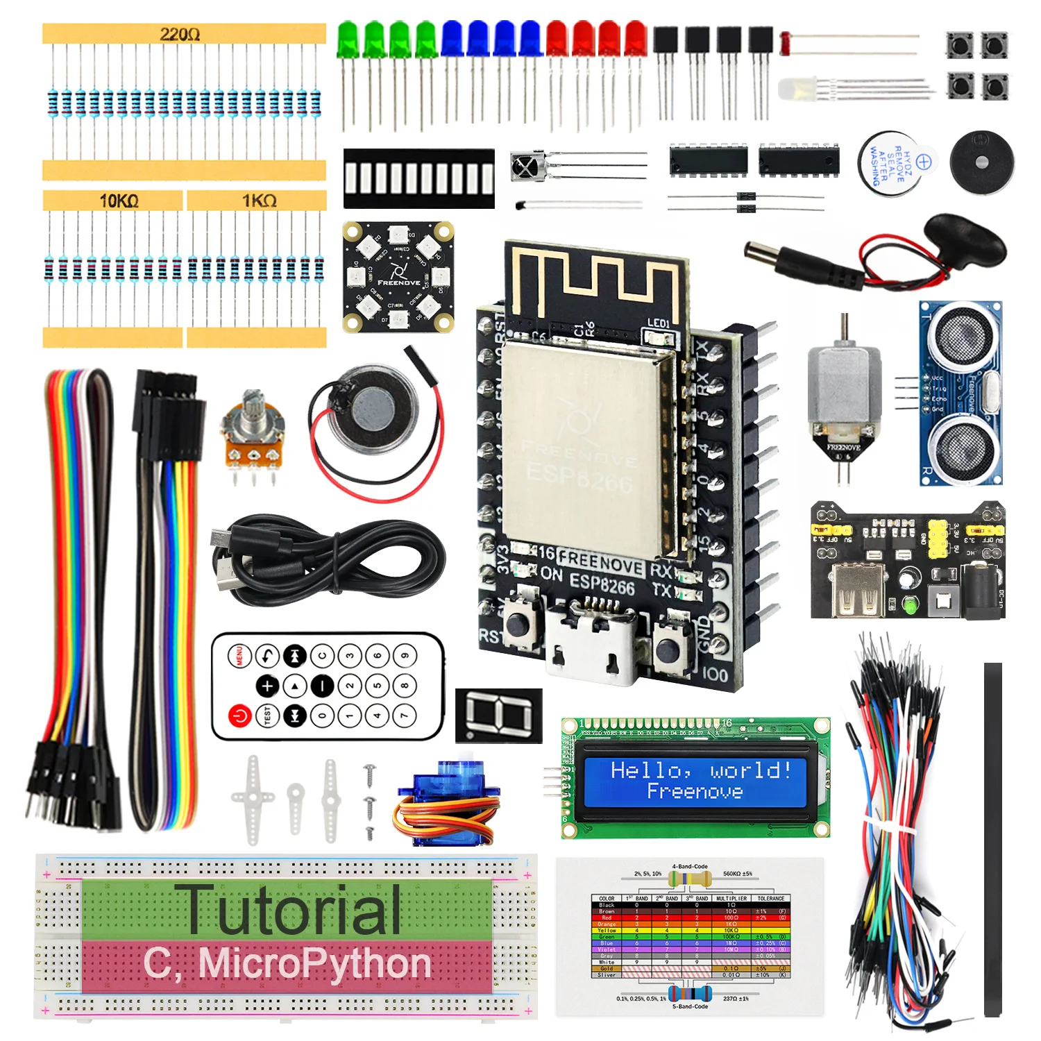 Freenove Kit De Proyectos Con Placa De Control V4 Compatible Con Arduino Ide Tutoriales Detallados De 238 Paginas 46 Proyectos Sin Soldadura - Foto 7