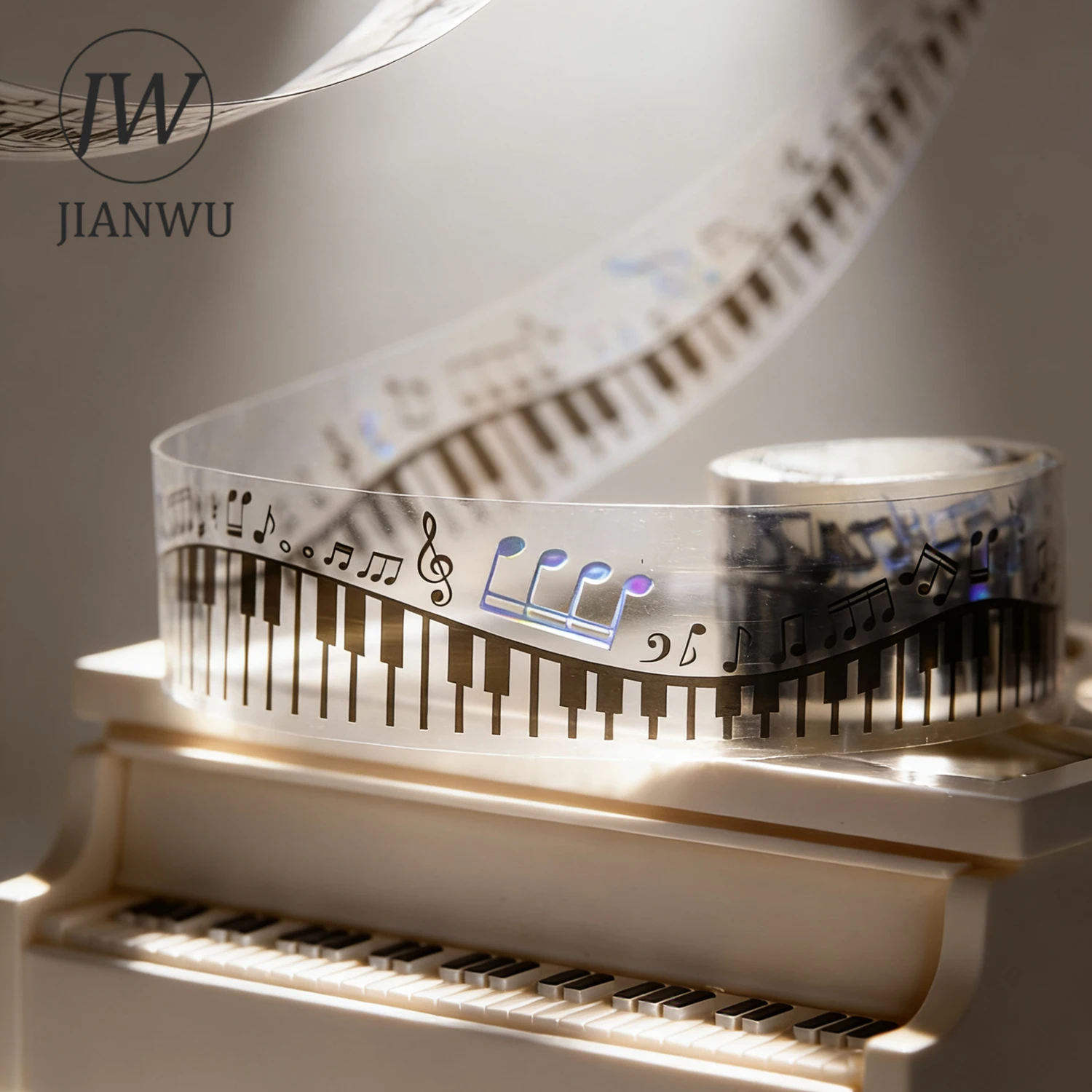 JIANWU Music Flows 시리즈 빈티지 악보 풍경 소재 콜라주 스크랩북 PET 테이프 크리에이티브 DIY 저널 문구류