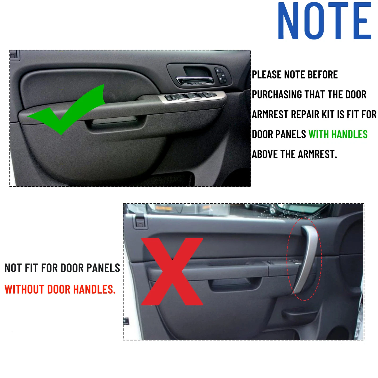 Door Panel Handle Door Release Handle Above Armrest Door Armrest Panel for Chevy Silverado Suburban Tahoe for GMC Sierra Yukon
