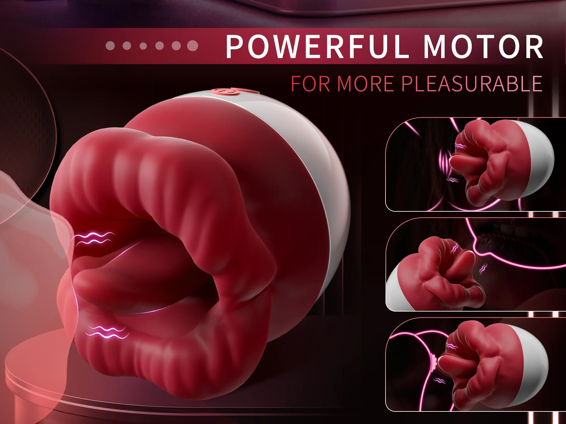 Red Lips Vibrator Clitoris Stimulator Licking Tongue Masturbator_voghion.com
