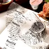 1Roll Tape Transparent Seal Simple Basic Collage Fastener Time Book Draft Series Vintage English Supplies Scrapbook 50MM*2M 3