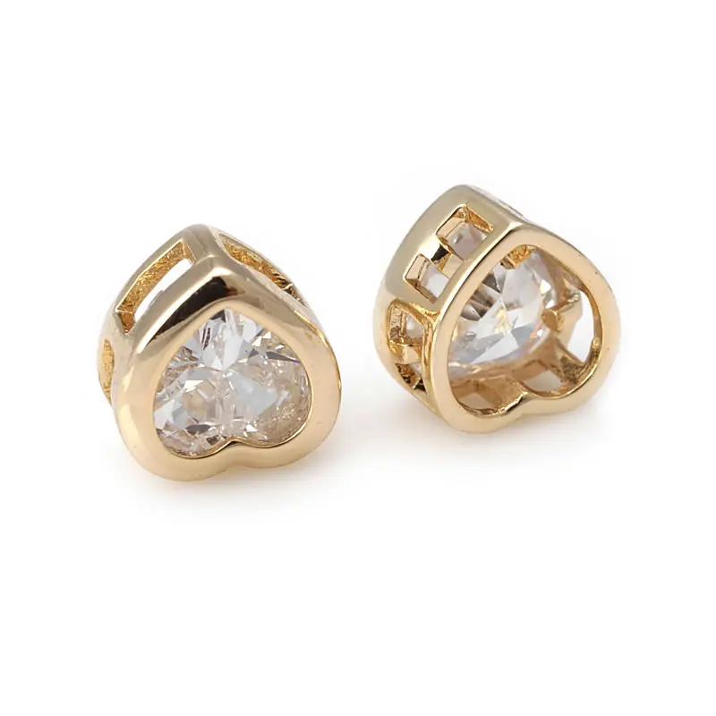 Pulsera de Abalorios de Brass de Oro 18K con Encantos de Corazón de Zirconia - details 24