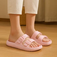 New Women's Beach Slippers Thick Bottom Anti-Slip Home Outdoor Sandals Comfortable EVA Material Pure Color Slippers - Image 4