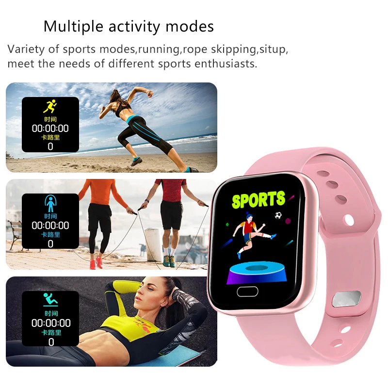Women's Digital Men Sport Fitness Tracker Smart Bracelet Women Electronic Smart Watch Clock Y68 D20 Smart Watch For Android IOS 4