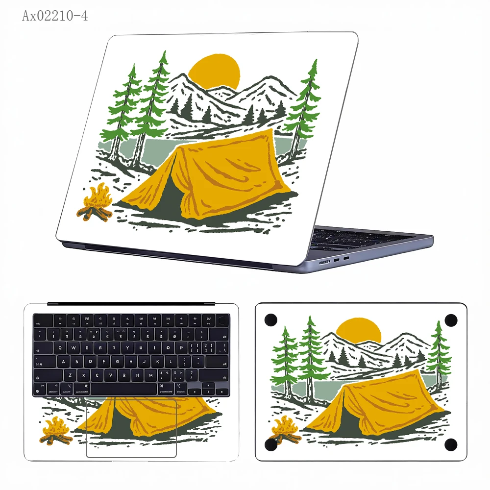 2 Pcs 레트로 야생 자연 무스 노트북 스티커 자체 접착식 선인장 MacBook 노트북 보호 스킨을 위한 이동식 노트북 커버