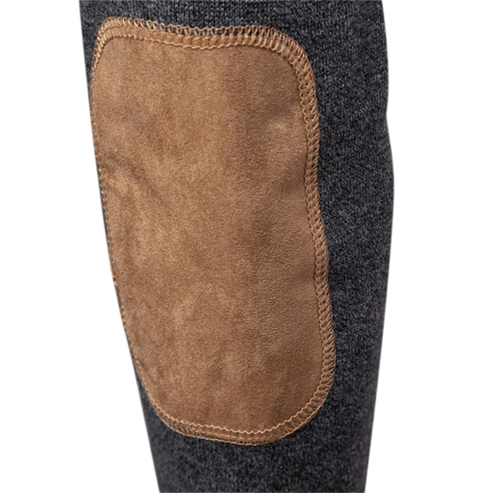 2023 New Autumn Cotton Sweater for Men O Neck Patchwork Sleeve Pullovers Men Solid Color Warm Winter Mens Sweaters