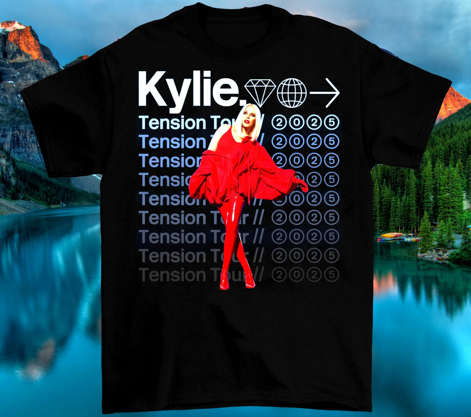 カイリーミノーグTension Tour Tシャツ　XLサイズ カイリーミノーグTension Tour Tシャツ XLサイズ
