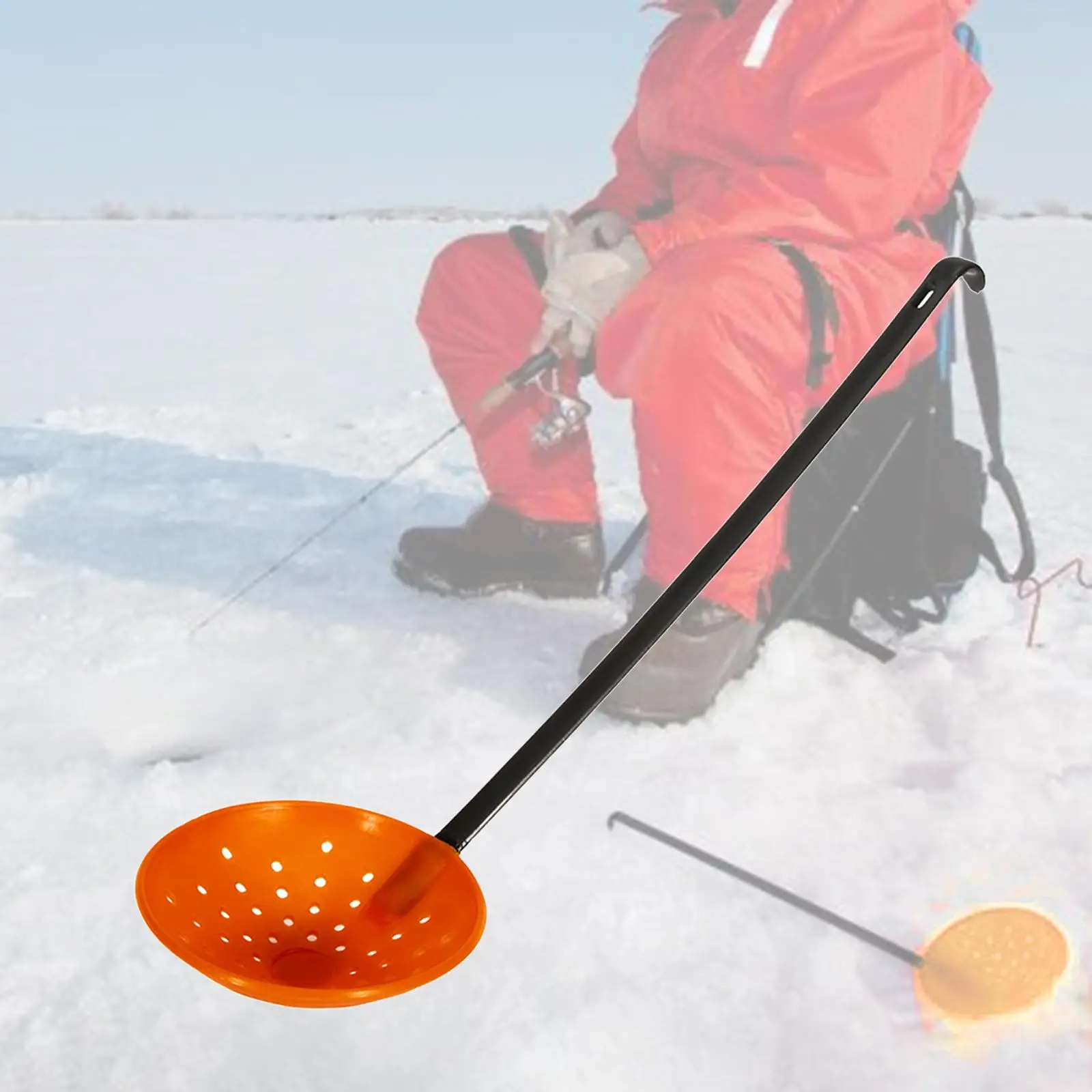 Compact Plastic Ice Fishing Slag Skimmer Spoon Tool for Fishing Box Cooler and Winter Rods Compact Plastic Ice Fishing Slag Skimmer Spoon Tool for Fishing Box Cooler and Winter Rods