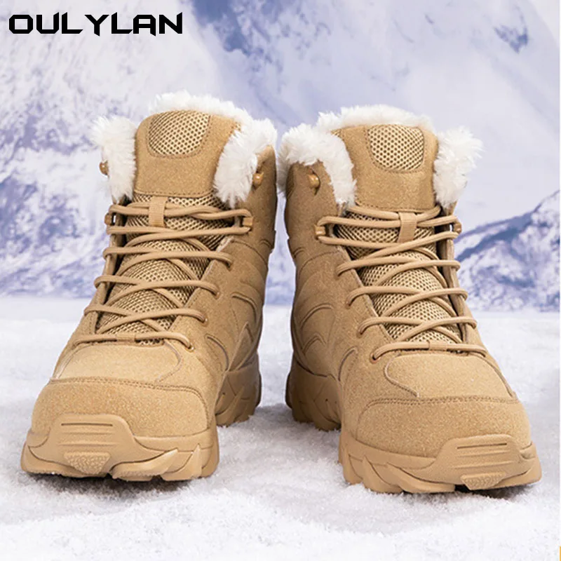 

Men Women Desert Snow Military Tactical Boots Outdoor Climbing Hiking Cotton Shoes Men Women Classic Desert Shoes Snow Boots