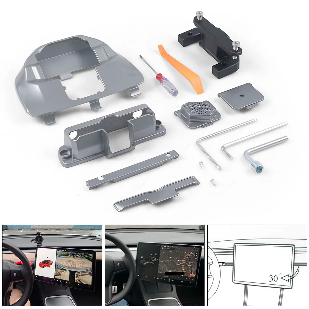 thumbnail image 2 of Two Directions Monitor Rotation Mount For Tesla Model 3 2 of 13