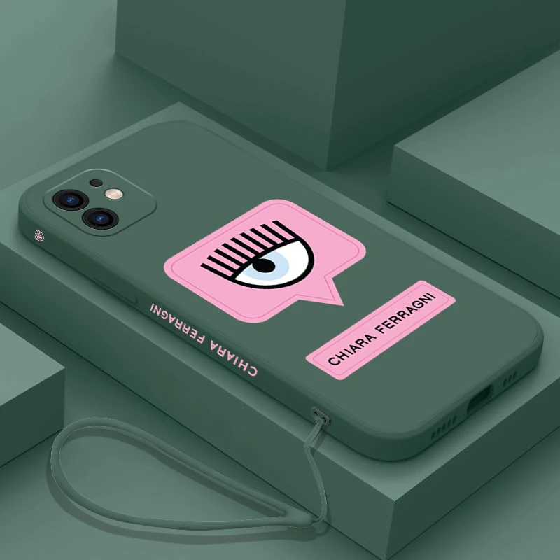 スマホケース・テックアクセサリーその他 Chiara Ferragni 'Cf Mascotte' I-Phone 11 pro battery case Hot Ferragnies Eyes Chiara Phone Case For iPhone 15 14 13 12