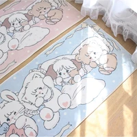 Cartoon Cute Girl Bedroom Bedside Carpet Animal Pattern Living Room Sofa Long Rug Kawaii Children's Floor Mat Plush Soft Mats IG 2