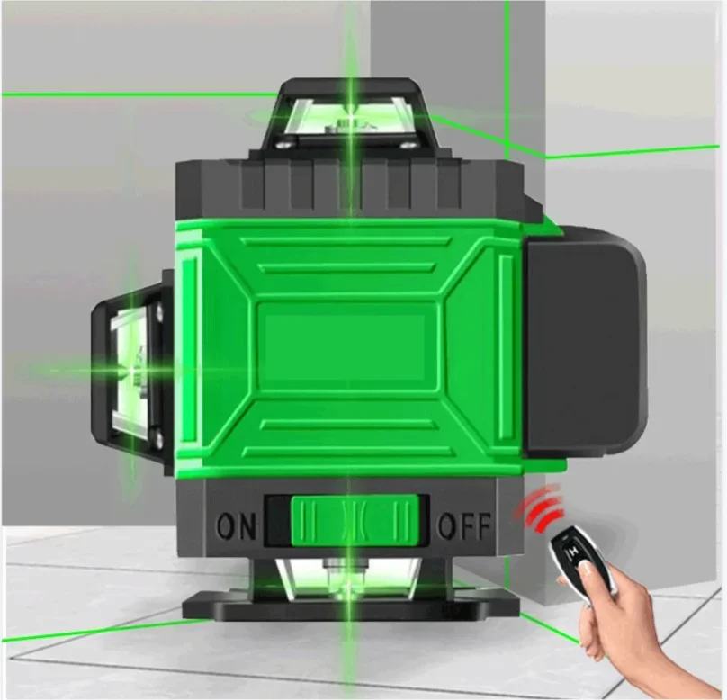 

Horizontal 3° Lines 12/16 Levels Lazer Rechargeable Tool Level Leveling Laser Self-leveling Vertical Machine Battery