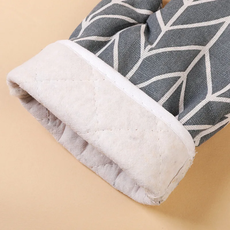 Kitchen Gloves 1/2Pc Heat-Insulation Oven Glove Fingerless Mittens Baking Supplies
