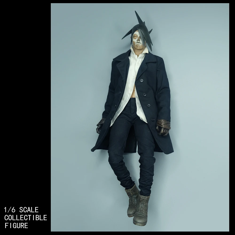 

3ATOYS 1/6th Black Long Coat Tops Model No Body For 12inch Body Action Accessories