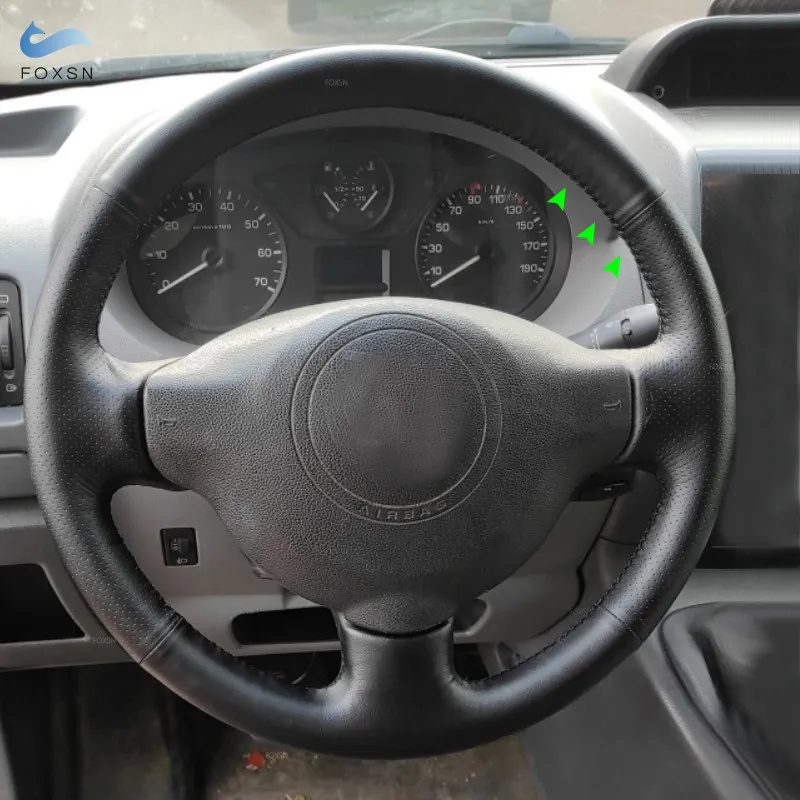 Black+Red Fit for Citroen Berlingo Jumpy 20092016 Steering Wheel