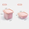 Double Layer Vegetables Sealed Keeper Fresh Storage Box With Drain Basket Refrigerator Use Draining Crisper Strainers Container 6