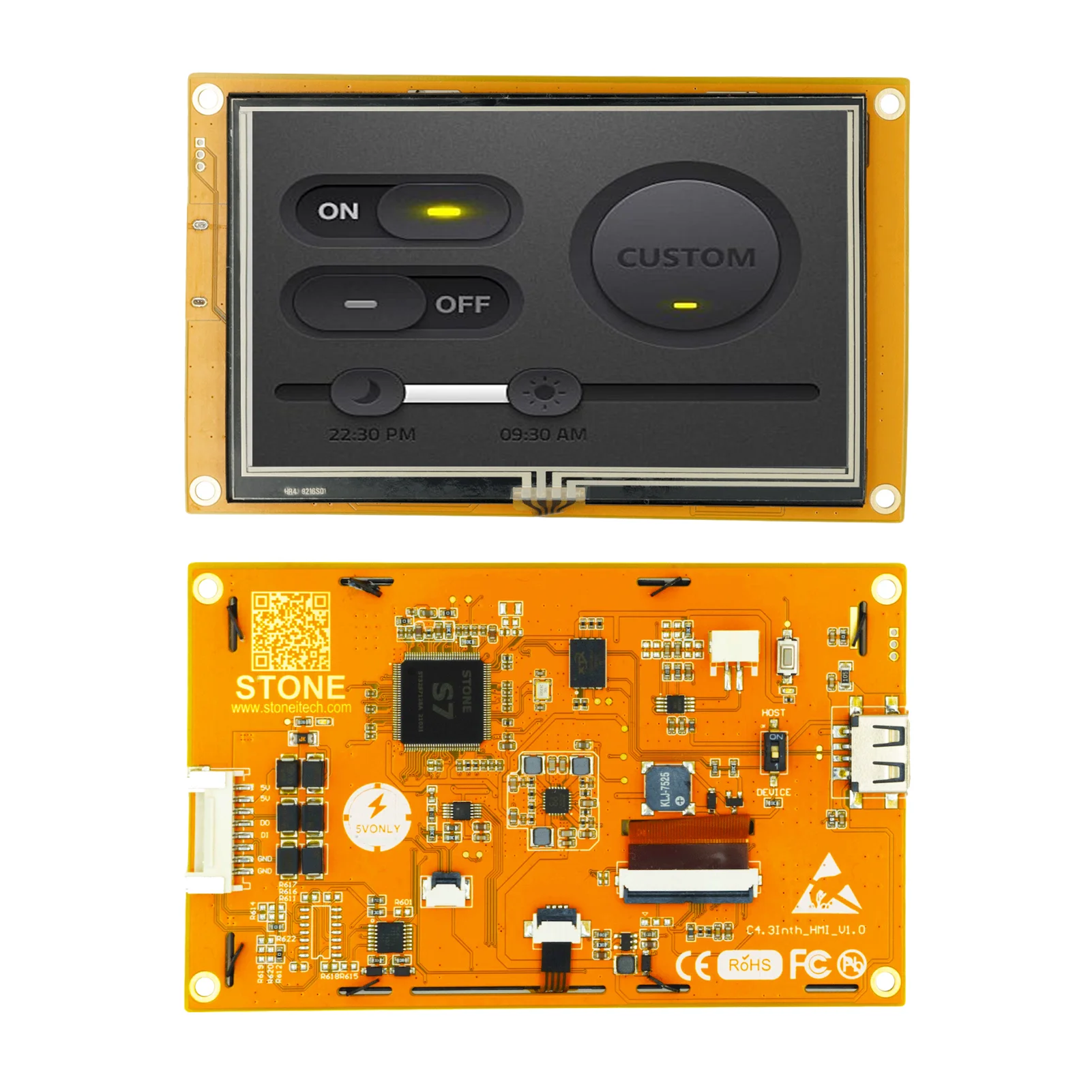 4.3 inch Capacitive Touch Panel TFT LCD Module Screen Display for Raspberry Pi 3 B+