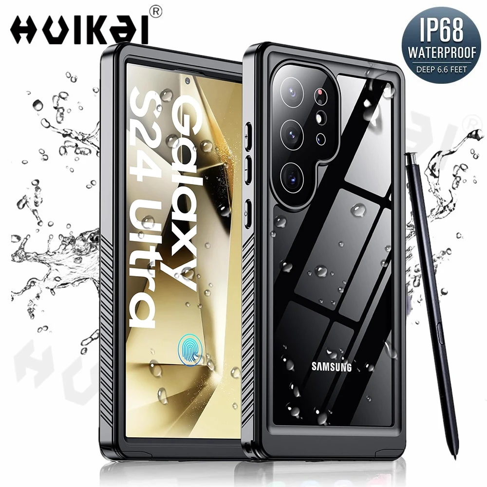 

Водонепроницаемый чехол для Samsung S24 Ultra S23 FE S22 Note 20 Ultra A54 A15 A25 A34