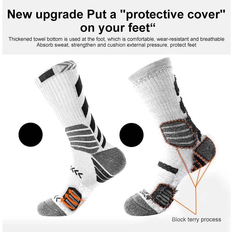 X-Tiger N-WZ-2001 Chaussettes de sport en coton respirant Performance Cyclisme - Image 5