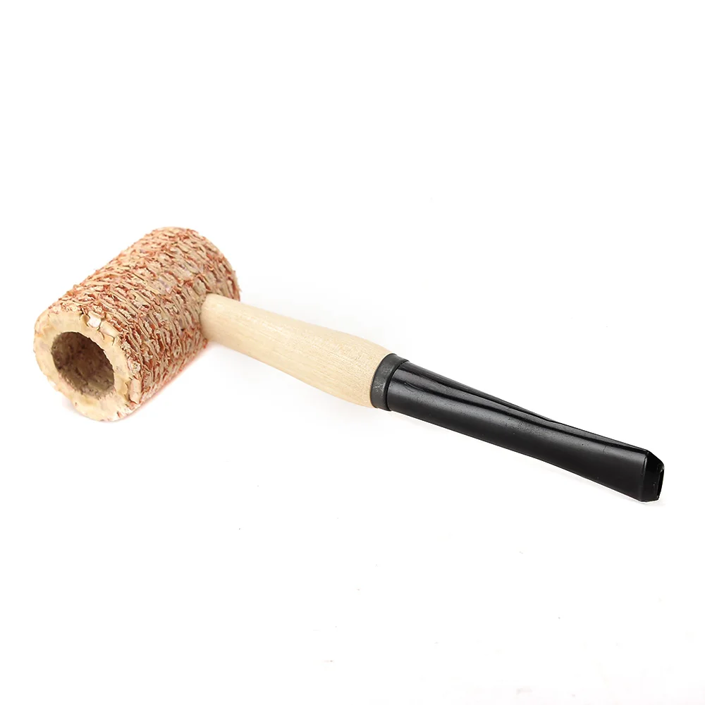 Corncob pipe corn pipe tobacco length 155mm bowl diameter 18mm disposable straight handle smoking tobacco pipe herb smoking pipe smoking pipe