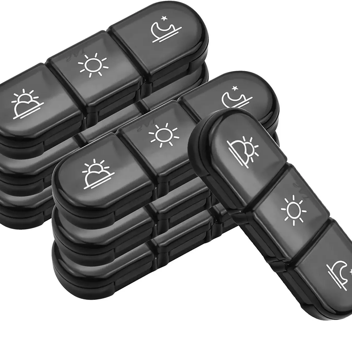 1PC Weekly Pill Box Morning, Noon and Night 7 Days 21 Compartments Large Capacity Pill Box Medicines Portable Plastic Dividers