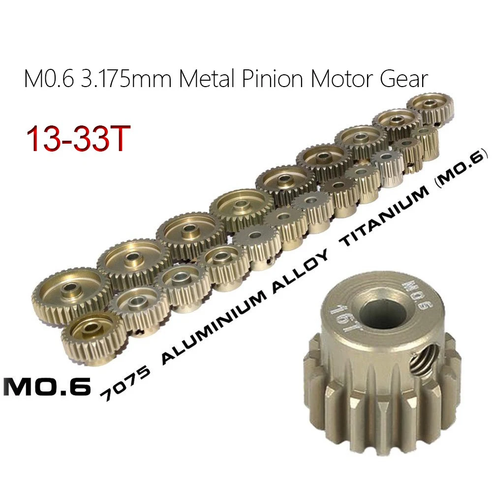 

M0.6 13T 14T 15T 16T 17T 18T 19T 20T 21T 22T 23T 24T 25T 26T 27T 28T 29T 30T 31T 32T 33T Metal Pinion Motor Gear for RC 1/10 Car