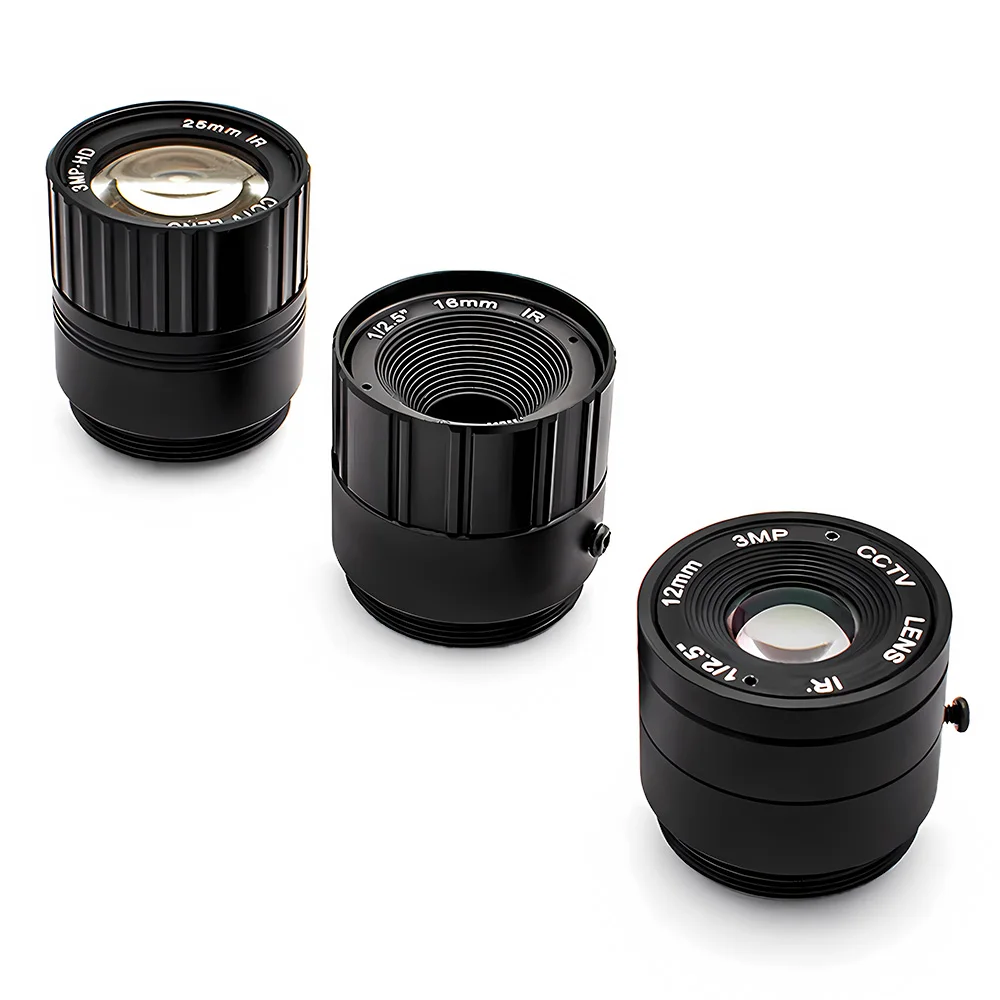 12/16/25mm CS Mount Lens 1/2" 1/2.5" Image Format CCTV Camera Lens With Narrowba