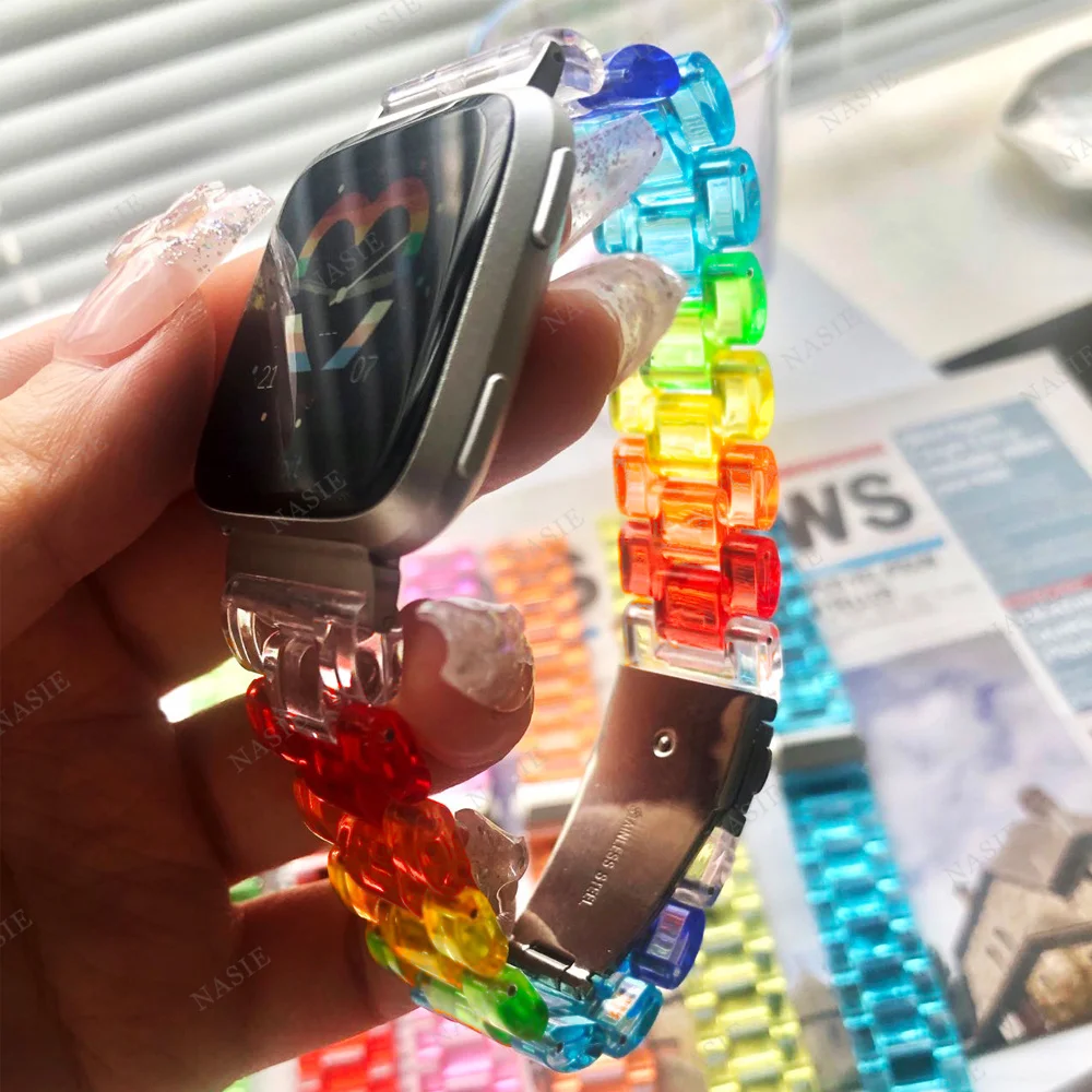 Colorful Transparent Resin Band - Elegant Bracelet