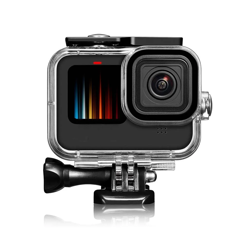 Waterproof Action Camera Case with Anti-Fog Inserts, Tempered Glass Screen Protector, and Floating Hand Grip