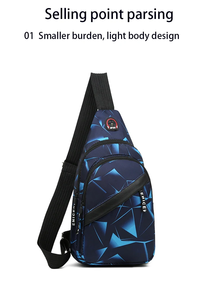Shoulder Crossbody Bag For Men Short Travel Messenger Chest Bag Light Outdoor Sport Recreation Lovers Single Shoulder Bag