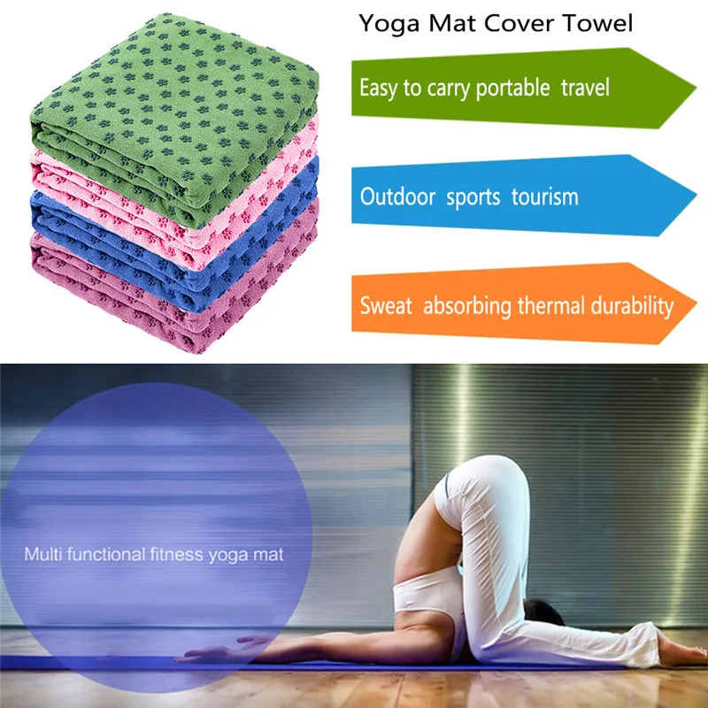 Yoga Blanket Mat Cover Towel Non Slip Thickening Gym Sports Fitness Exercise Picnic Towel Machine Washable Yoga