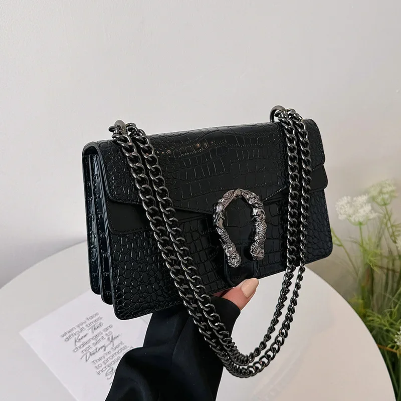 Anya Elegant Crocodile Pattern Handbag For Women Versatile Top Handle Crossbody Bag Handbag main image 1
