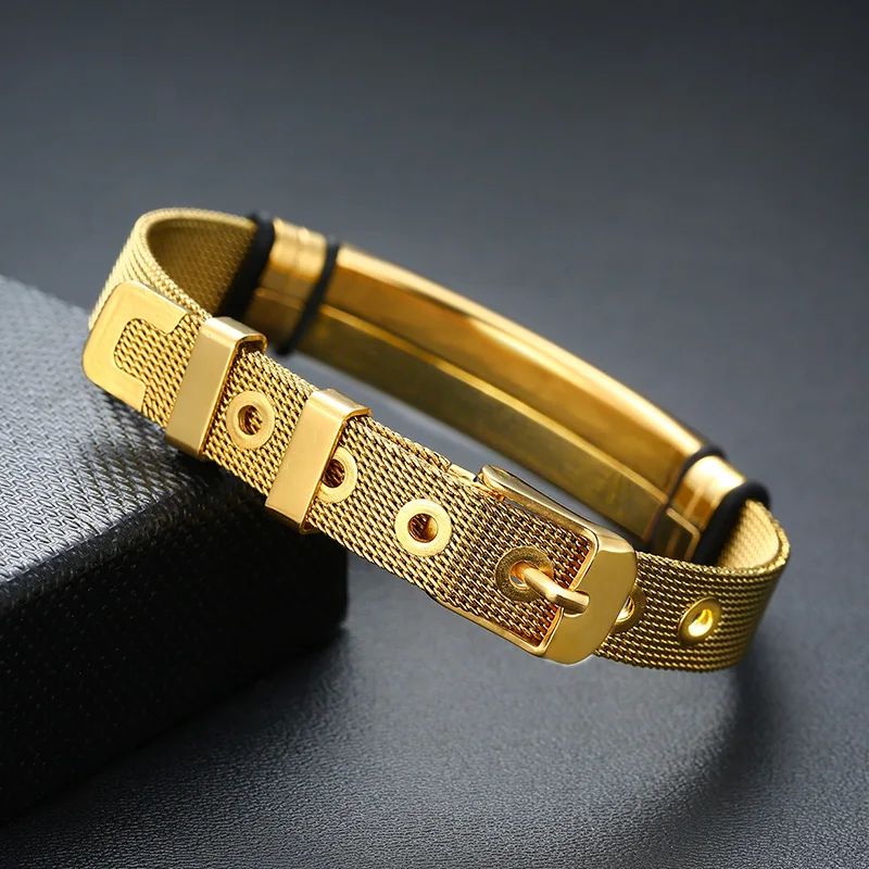 Medical Alert Bracelet Free Engraving Stainless Steel Adjustable For Men Women Diabetes ICE Wristband
