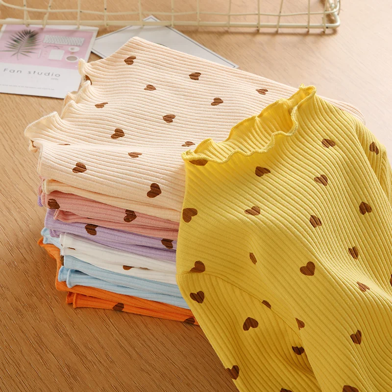 Girls' Base Shirt Spring Clothing 100% Cotton Children'S Long-Sleeved T-Shirt Autumn 1-7 Years Old Kids Casual Top For Home Wear - 4