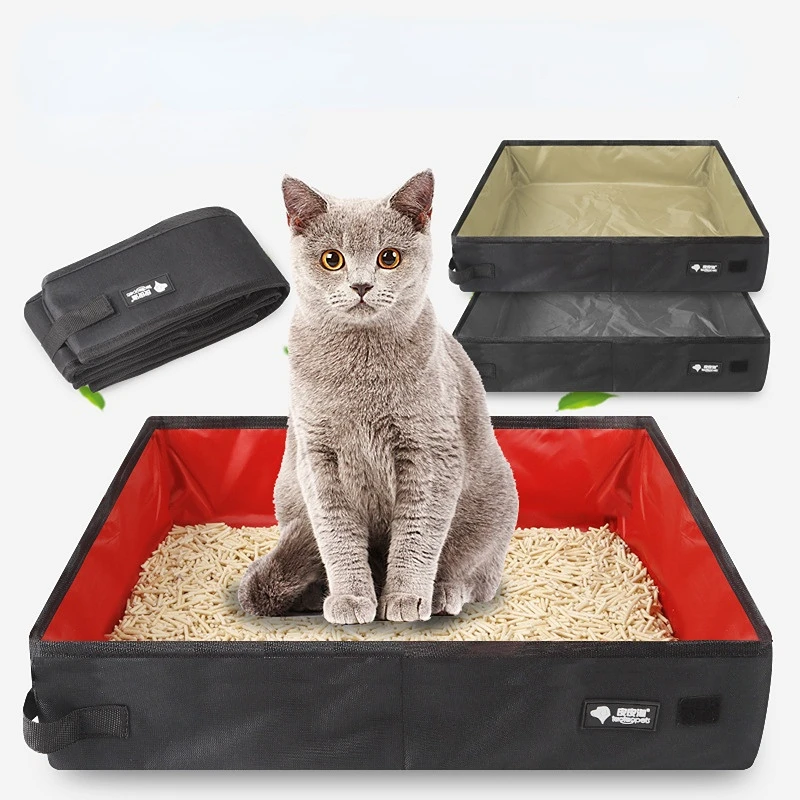 Waterproof Outdoor Foldable Cat Litter Box Dog Toilet Tray Folding