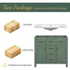 36" Bathroom Vanity with Sink, Freestanding Modern Bathroom Vanity Cabinet with Sink Top, Solid Wood Frame Bathroom Vanity 6