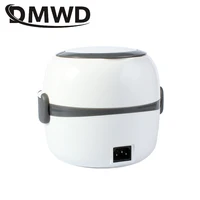 DMWD-Mini cuiseur à riz électrique portable, boîte à lunch chauffante thermique, cuiseur vapeur, récipient de cuisson, chauffe-repas, 2 couches 2
