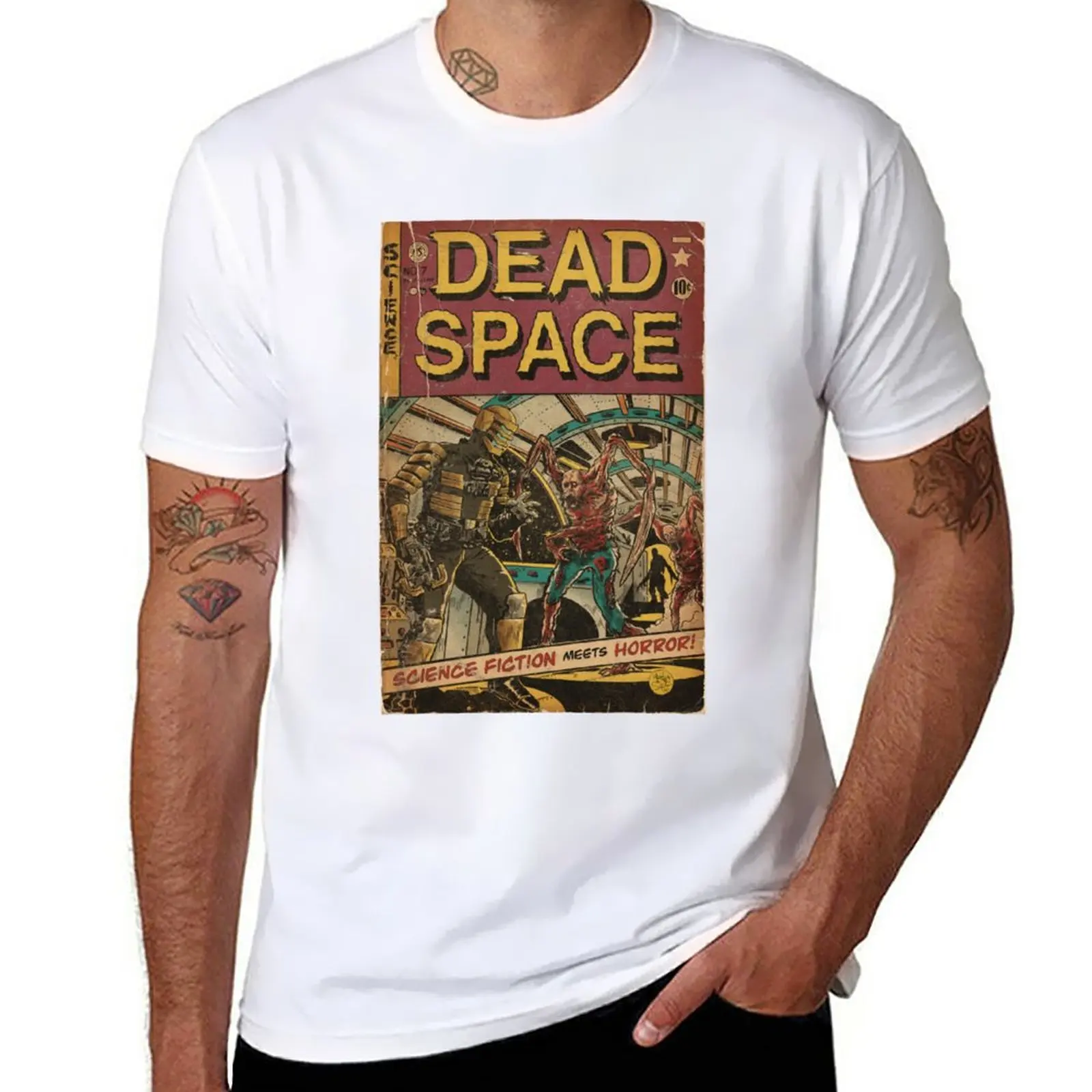 New Dead-Space-Fan-Art-Comic-Cover-T-Shirt Vestiti Estetici Magliette Anime Per Uomo Graphic