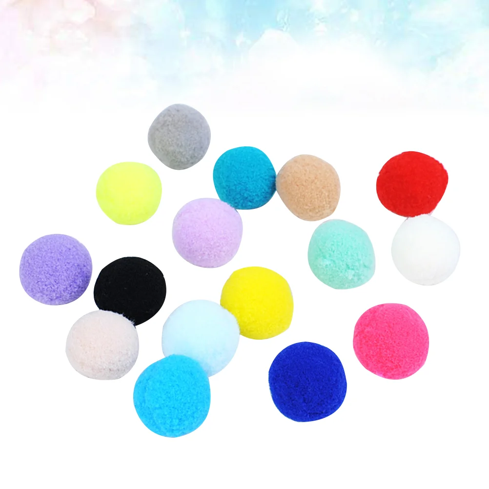 

70pcs Ball Toys for Cats Colorful Pompon DIY Handmade Material Pom Ball Kindergarten Prop Fluffy Balls