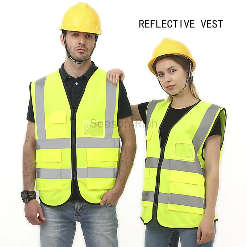 

High Visibility Reflective Vest Working Clothes Motorcycle Cycling Sports Outdoor Reflective Safety Clothing Reflective Jacket