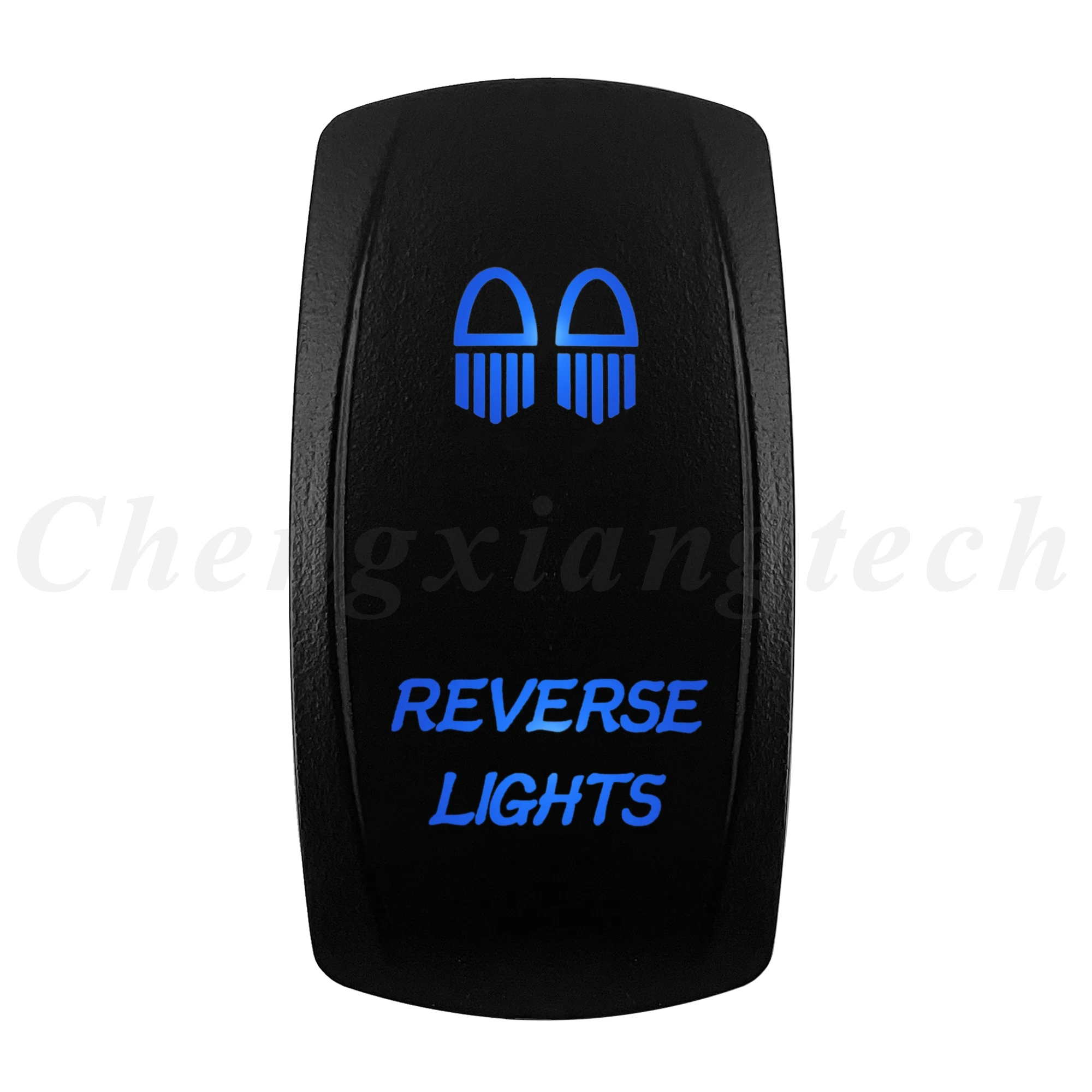 12V 20A Blue LED Waterproof Laser Rocker Switch - IP68 Rated