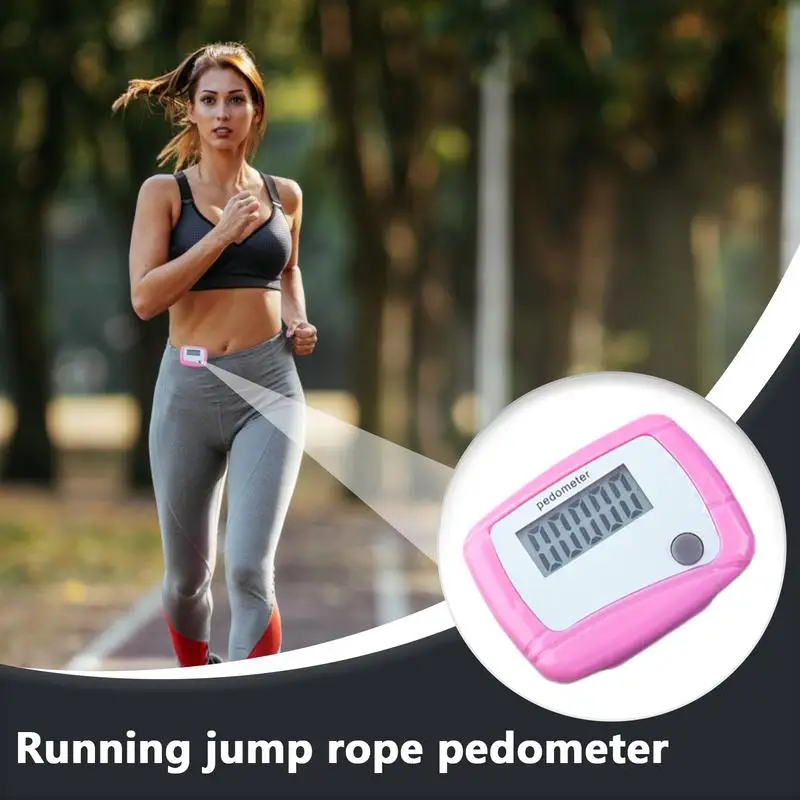 Simple Pedometers Simple Step Counter With Clip And Lanyard Outdoor Activities Fitness Tracking Tool Running jump rope pedometer