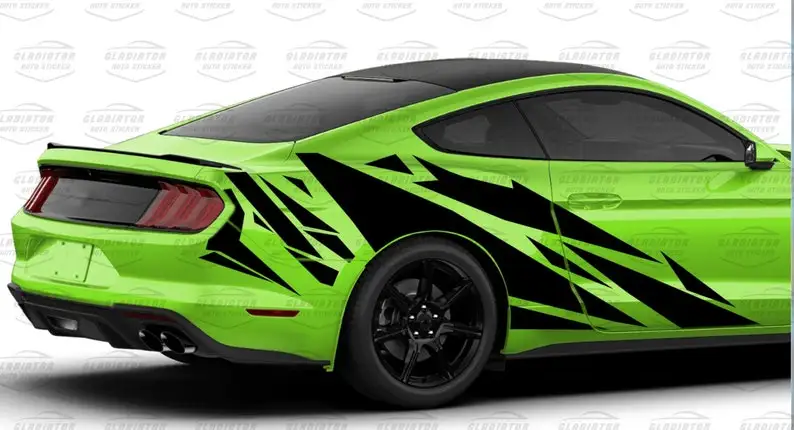 

MUSTANG Side Geometric Sport Design x2 120 in x 33 in Graphics Sticker 2001 2022